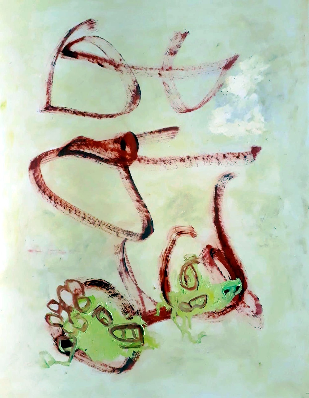 Hans Pfleiderer -DU - 29.04.2020 - Öl auf Papier - 50cm x 40cm